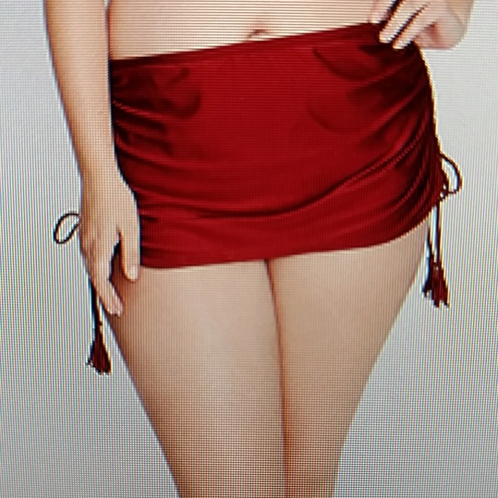 Nwt cacique shimmer swim bottoms drawstring 26w